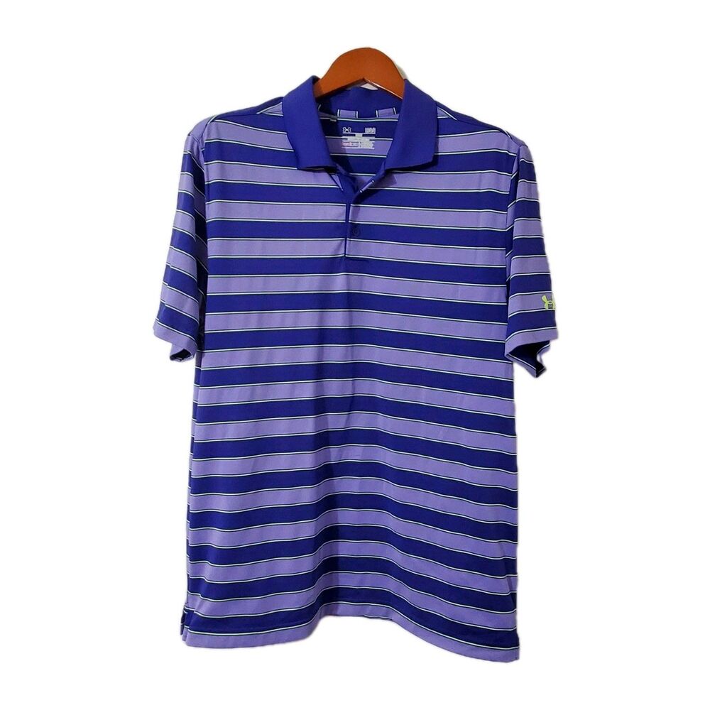 Under Armour Mens Sz Large Golf Polo Heatgear Loose